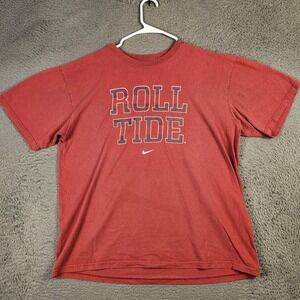 Alabama Crimson Tide Shirt Mens Large NCAA Football Nike Roll Tide Tee